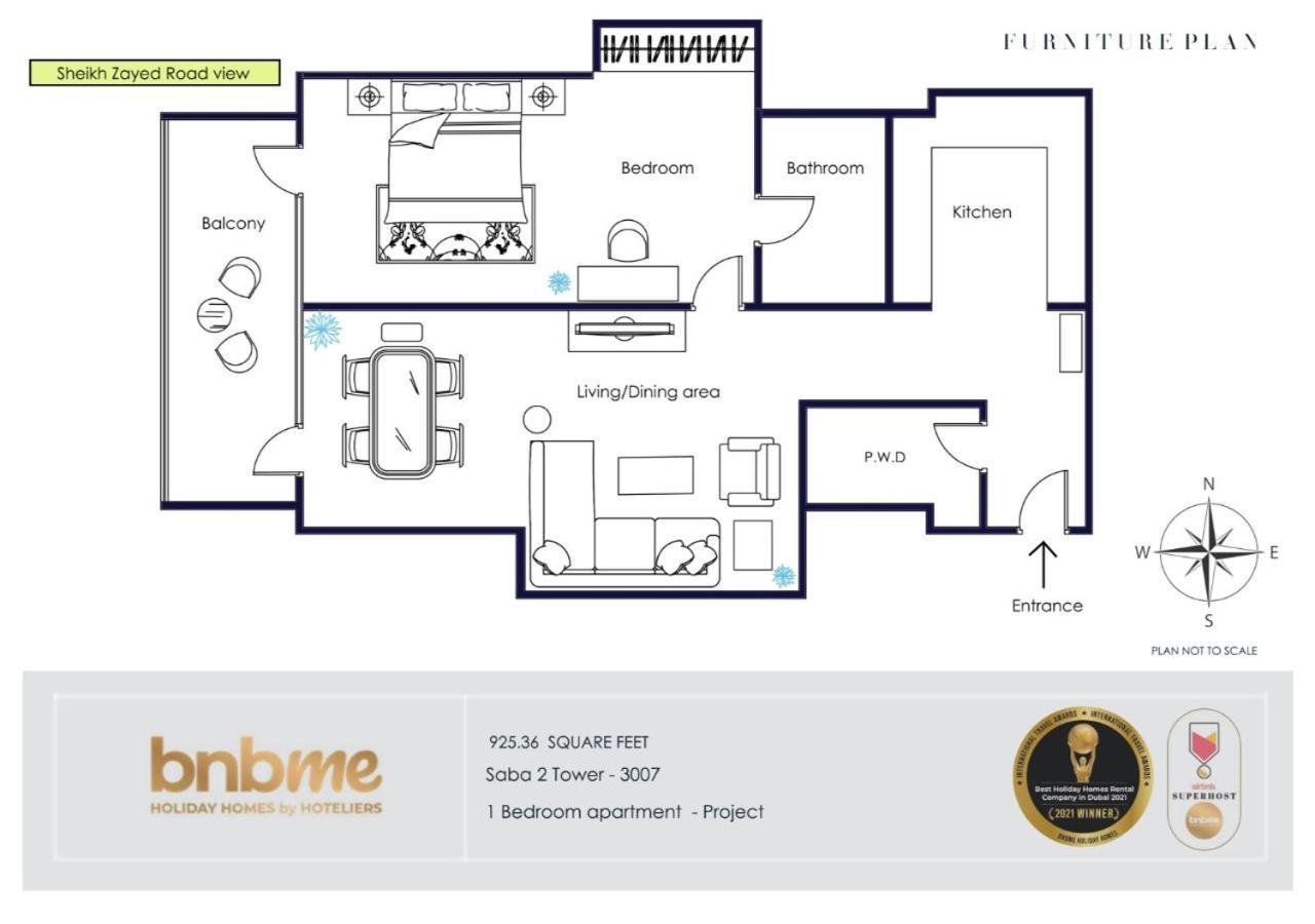 Bnbmehomes - Saba Tower Dubai Buitenkant foto
